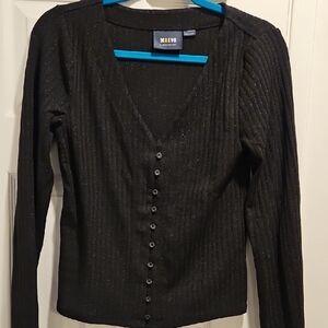 Anthropologie Black Knit Cardigan